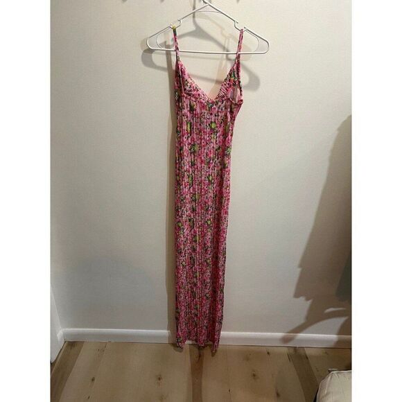 PLT NWT Coquette Romantic Dainty Pink Ethereal Garden Fairy Floral Maxi Dress - Picture 9 of 10